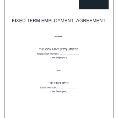 Fixed Term Employment Contract
