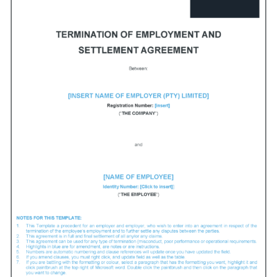 Termination of Employment Agreement